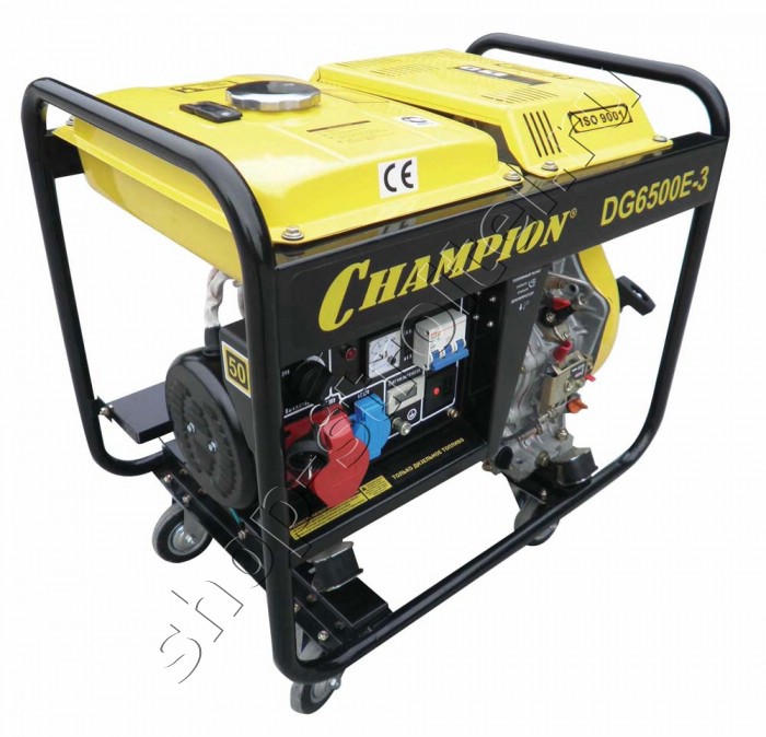 Увеличенная фотография Генератор CHAMPION DG6500E-3(220/380 5/5,5КвА) дизель